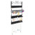 MyGift Wall Mounted Black Metal 18 Hook Hanging Jewelry, Earrings, Rings, Necklaces, Bracelets Organizer Rack