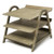 3 Tier Vintage Gray Wood Desktop Office Document Tray Holder, File Folder Rack