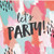 Elise 330007 Brush Strokes Pattern 3-Ply Beverage Paper Napkins, Lets Party