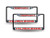 Rico Nebraska Cornhuskers Black Metal (2) Laser License Plate Frame Set
