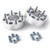 RockTrix 2pcs 1.5 inch Wheel Spacers (6x135, 87.1mm Bore, 14x2 Coarse Studs Nuts) Compatible with 6-Lug Ford Expedition F150 F-150 Lincoln Navigator Mark LT - Silver 38mm Adapters