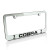 Ford Mustang Cobra 2 Logos Chrome Metal License Frame, Official Licensed