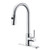 Avola Commercial High Arc Stainless Steel Single Handle Pull Down Sprayer Brushed Nickel Kitchen Sink Faucet,Pull Out Kitchen Faucet with Escutcheon