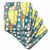 3dRose cst_41042_3 Art Deco Pea Pods Ceramic Tile Coasters, Set of 4