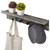 MyGift 24-inch Wall Mounted Torched Wood Coat Rack with Shelf