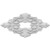 Ekena Millwork ROSC050X025BVDUF 5" W x 2 H x 1/2" P Medium Belvidere Rosette White