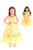Little Adventures Yellow Beauty Princess Dress Up Costume & Matching Doll Dress (Large (Age 5-7))