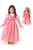 Little Adventures Coral Renaissance Princess Dress Up Costume & Matching Doll Princess Dress (Medium Age 3-5)
