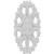 Ekena Millwork ROSC025X050KAPUF 2 W x 5" H x 1/2" P Medium Kappa Rosette White