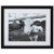 Black and White Curious Cow Photo Wall Art Décor - 18" x 22" Picture Frame, Black