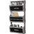 MyGift 3-Slot Torched Wood Wall Magazine Rack & Mail Sorter with Chalkboard Labels