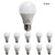 OMTO E26/E27 A19 LED Frosted Light Bulb 9W (60W Equivalent) Warm White (3000K) 85-265V (Warm White, 10pcs)