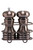 Chef Specialties 5 Inch Burnished Copper Pepper Mill and Salt Shaker with Rack