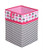 Bacati Collapsible Storage Hamper, Elephants, Pink/Grey, One Size