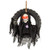 Halloween Haunters Animated Hanging Talking Jumping Forward Moving Reaper Skull Skeleton Head in Tire Swing Prop Decoration - 16" Diameter, 3 Haunting Death Phrases, Red LED Eyes, Hang Tree Entryway