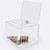 Acrylic Donation Box with Lock, Large Ballot Box with Sign Holder, Clear Suggestion Box Storage Container for Voting, Charity,Ballot