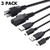 PS3 Controller Charging Cable Set, 2 Pcs PS3 Wireless Controller Charge & Sync Cords, 10 ft Mini USB Plug & Play Cables with 5 ft PS3 Power Cord for PS Move / PS3 Slim/Playstation 3 Controller