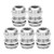 uxcell Cable Gland PG11 Metal Waterproof Cable Glands Joints Adjustable Connector for 5-10mm Dia Cable, Pack of 5