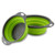 TANSUNG Collapsible Colanders Set, 2 Pack include, Sizes 8" - 2 Quart and 9.5" - 3 Quart, Food-Grade kitchen Strainer, Space-Saver Folding Strainer Colander, Dishwasher Safe (Green)