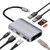 Gugusure USB C Hub, 8 in 1 Type C Hub with Ethernet Port, 4K USB C to HDMI, USB-C Power Delivery, 2 USB 3.0 Ports, 1 USB 2.0 Ports, SD/TF Card Reader, Portable for Mac Pro and Other Type C Product