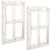 Ilyapa Window Frame Wall Decor 2 Pack - Rustic White Wood Window Pane Country Farmhouse Decorations