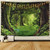 Sevenstars Green Forest Tapestry Virgin Forest and Grass Tapestry Nature Tree Tapestry Wall Hanging for Room