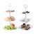 2 Set of 3-Tier Cake Stand and Fruit Plate Cupcake Plastic Stand White for Cakes Desserts Fruits Candy Buffet Stand for Wedding & Home & Birthday Party Serving Platter