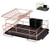 Copper Drying Rack, 2 Tier Dish Drying Rack - Large Dish Rack and Drainboard Set, Dish Drainers for Kitchen Counter- Rose Gold Dish Drying Rack with Easy Sink Drain Edge
