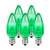 Holiday Lighting Outlet LED Smooth C9 Green Replacement Christmas Light Bulbs for E17 Sockets, Energy Efficient Commercial Grade, 3 Diode 0.58 Watt (LED) Bulbs. Pack of 25 Bulbs