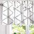 DriftAway Raymond Geometric Triangle Trellis Pattern Lined Thermal Insulated Energy Saving Window Curtain Valance for Living Room, 2 Layer, Rod Pocket, 52"x18"+2Header (Soft White and Gray)