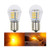 AMAZENAR 2-Pack 1156 BA15S 1141 1003 7506 1073 Extremely Bright Amber/Yellow LED Light 9-30V-DC, 2835 33 SMD Replacement Bulbs For Turn Signal Lights Blinker