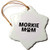3dRose Morkie Mom, Picture of A Dog Paw On A White Background Snowflake Ornament 3"