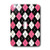 3dRose lsp_12118_1 Argyle Design Pink Black White Single Toggle Switch