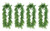 Beistle S50455AZ4, 4 Piece Tropical Fern Leaf Leis, 40" (Green)