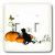 3dRose LLC lsp_19391_2 Black Cat with Pumpkins and Butterfly Double Toggle Switch