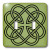 3dRose LLC lsp_44274_2 Black Celtic Design on a Moss Green Background, Double Toggle Switch