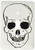 3dRose lsp_43713_1 Black Skull Outline Single Toggle Switch