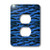 3dRose LLC lsp_20424_6 Blue and Black Tiger Animal Print 2-Plug Outlet Cover
