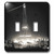 3dRose lsp_77379_2 Eiffel Tower Illuminated Paris Exposition 1900 Black and White Double Toggle Switch, Multicolor