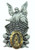 Pewter Saint Florian with Guardian Angel Medal Car Visor Clip, 2 1/4 Inch
