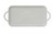 Creative Co-op White Enameled Handle Tin Tray,