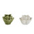 Mud Pie Ceramic Floral Votive Cups (White)