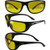 Global Vision Hercules 6 Safety Sunglasses Gloss Black Frames Yellow Lenses ANSI Z87.1+