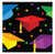 Creative Converting 18 Count Paper Beverage Napkins, Graduation Fest, Black/Multicolor
