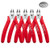 IGAN Wire Flush Cutters, Precision Electronic Cutting Pliers, Micro Wire Cutter, Red, (5 Pack)