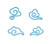 Kikkerland Cloud Paper Clips, Set of 8 (PC17)