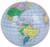 Rhode Island Novelty Inflatable Earth Globe Beach Ball 16" -Blue Oceans