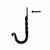 Robe Hook Black Wrought Iron Twist Hook | Renovator's Supply