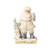 Enesco Jim Shore Heartwood Creek White Woodland Santa with Owl Figurine, 10", Multicolor