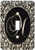 3dRose lsp_38762_1"Letter M - Black And White Damask" Single Toggle Switch